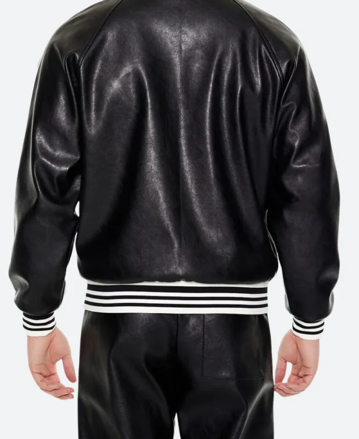 WWE Raw 2024 Seth Rollins Leather Jacket Back Image