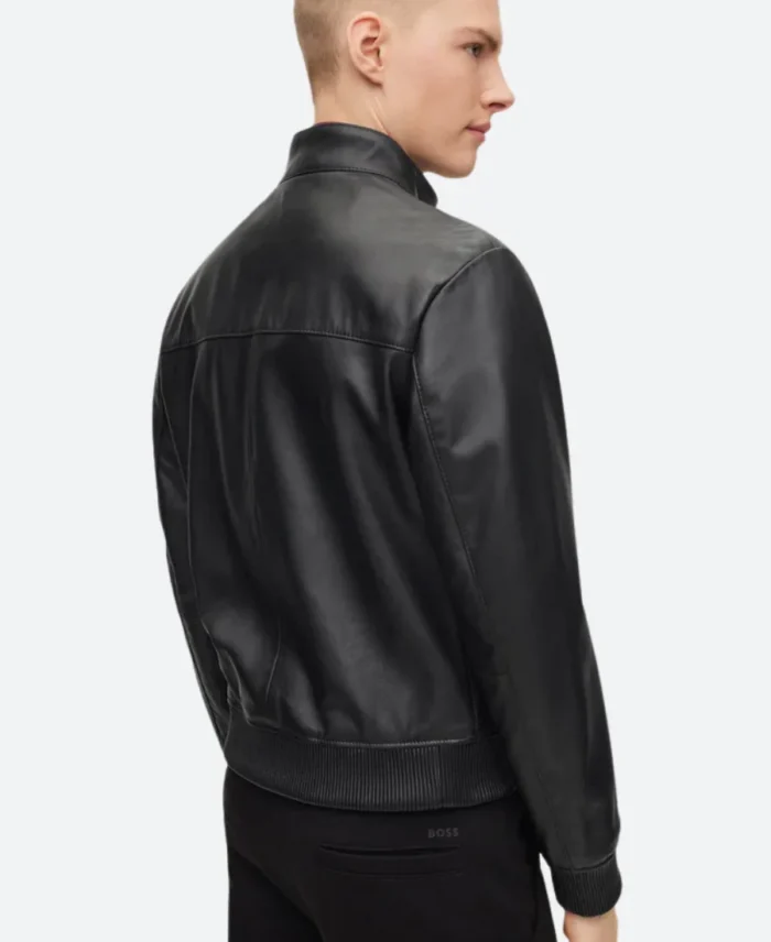 Suede Leather Shearling Jacket Front Image