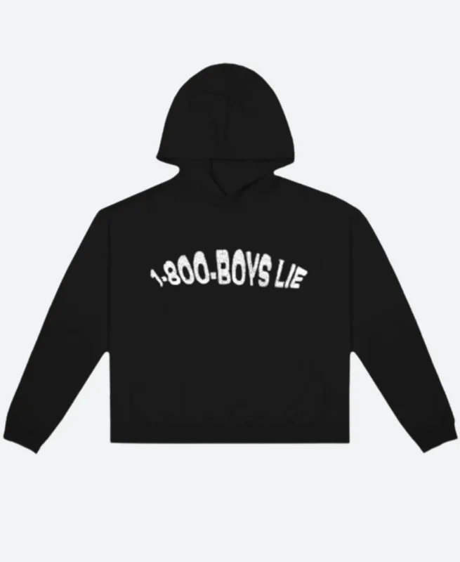 1 800 Boys Lie Hoodie Black Front Image