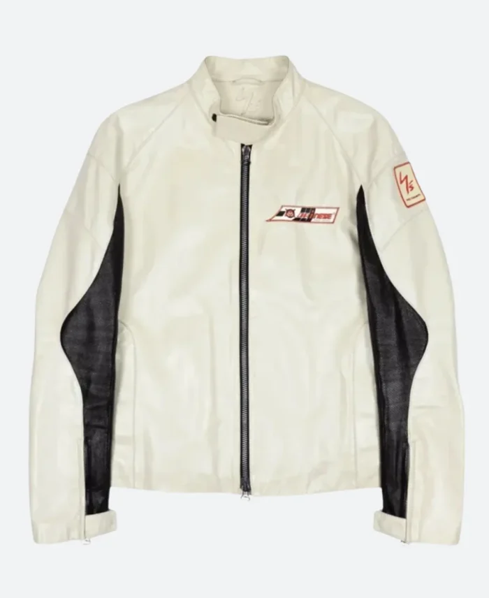 Barcelona Vs Real Madrid Travis Scott Leather Jacket Back Image