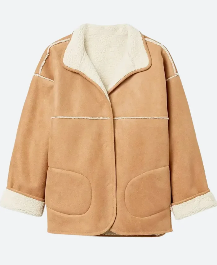 Best Christmas Ever Charlotte Sanders Suede Leather Jacket Front Image