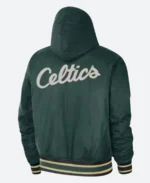 Boston Celtics Black Hooded Jacket Front Image
