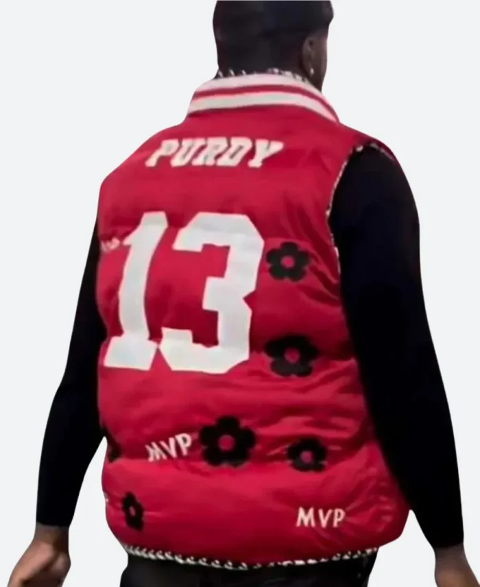 Deebo Samuel Brock Purdy MVP Puffer Vest Back Image