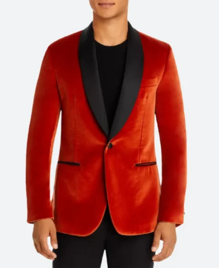 Doctor Who S15 Rylan Clark Velvet Tuxedo Blazer Front Image