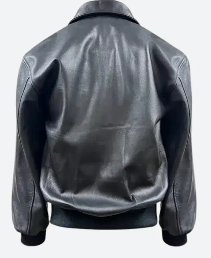 Drake Amici Violente Leather Jacket Back image