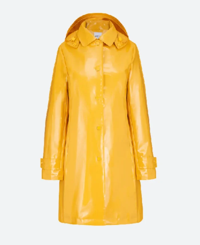 Elsbeth S02 Elsbeth Tascioni Hooded Rain Coat Back Image