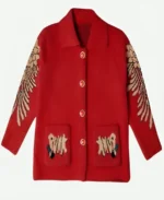 Christmas Santa Poncho Coat Back Image