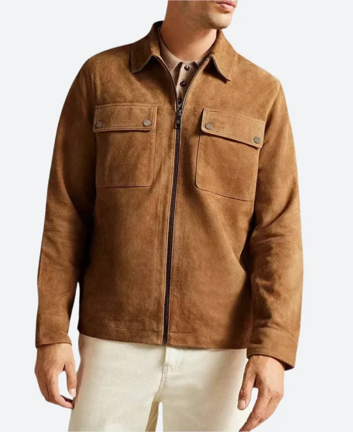 Frasier Dr. Frasier Crane Suede Leather Jacket Front IMage