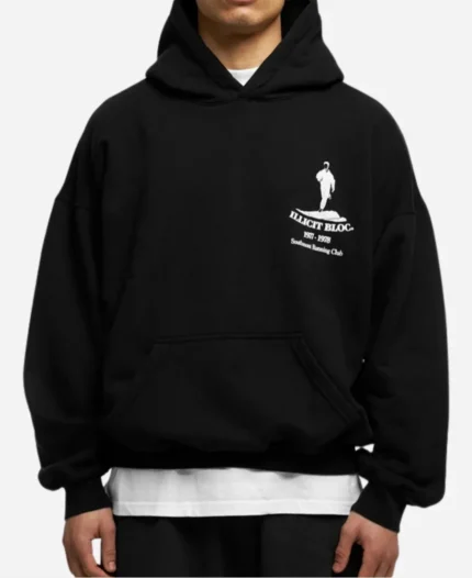 Illicit Bloc Pullover Hoodie Black Front Image
