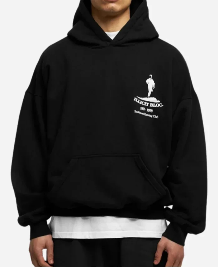 Illicit Bloc Pullover Hoodie Black Front Image