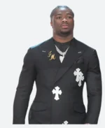 Jalen Milroe 2025 Draft Red Carpet Blazer Front Image