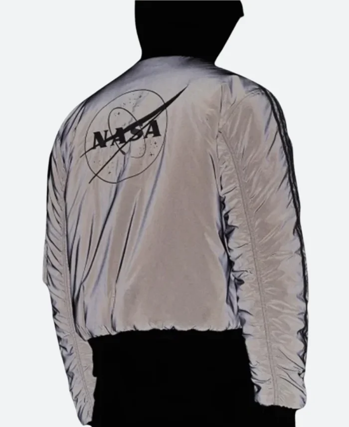 Juventus FC X Nasa Bomber Jacket White Back Image