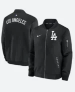 LA Dodgers Dugout Bomber Jacket Front & Back Image