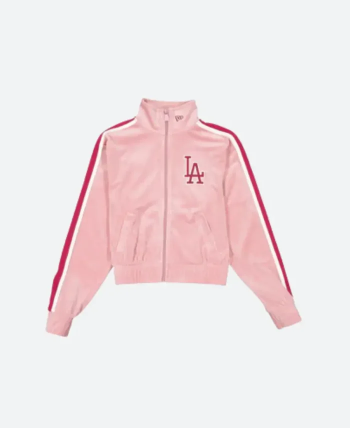 LA Dodgers Womens Pink Track Jacket