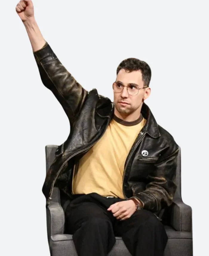 Late Night With Seth Meyers Show Jack Antonoff Leather Jacket Zoom Image