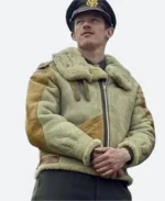 Masters Of The Air Maj. John Bucky Egan B3 Shearling Leather Jacket