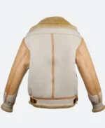 Masters Of The Air Maj. John Bucky Egan B3 Shearling Leather Jacket Back Image