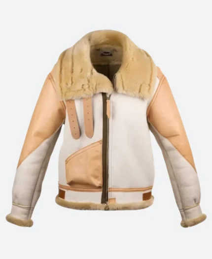 Masters Of The Air Maj. John Bucky Egan B3 Shearling Leather Jacket Front Image