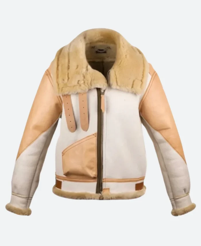 Masters Of The Air Maj. John Bucky Egan B3 Shearling Leather Jacket Front Image