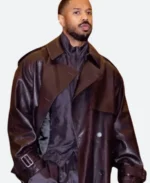 Michael B. Jordan Black Leather Jacket Actor IMage
