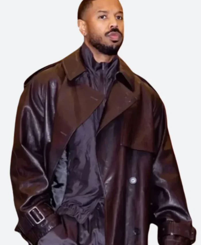 Michael B. Jordan Black Leather Jacket Actor IMage