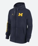 Michigan Wolverines Jim Harbaugh Zipper Hoodie Front Image