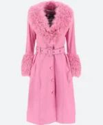 Nashville Big Bash Elle King Leather Coat Front Image