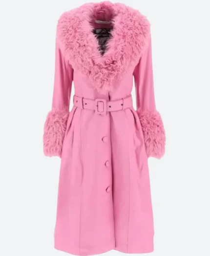 Nashville Big Bash Elle King Leather Coat Front Image