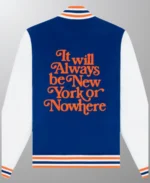 New York Mets Or Nowhere Varsity Jacket Back Image