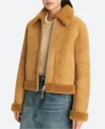 Olivia Ponton Suede Leather Jacket Back Image