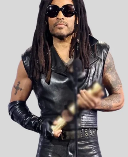 People's Choice Awards 2024 Lenny Kravitz Leather Vest