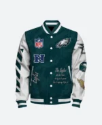 Philadelphia Eagles 2X Super Bowl Varsity Jacket Front Image