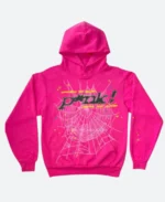 Pink Spider Hoodie Front Image