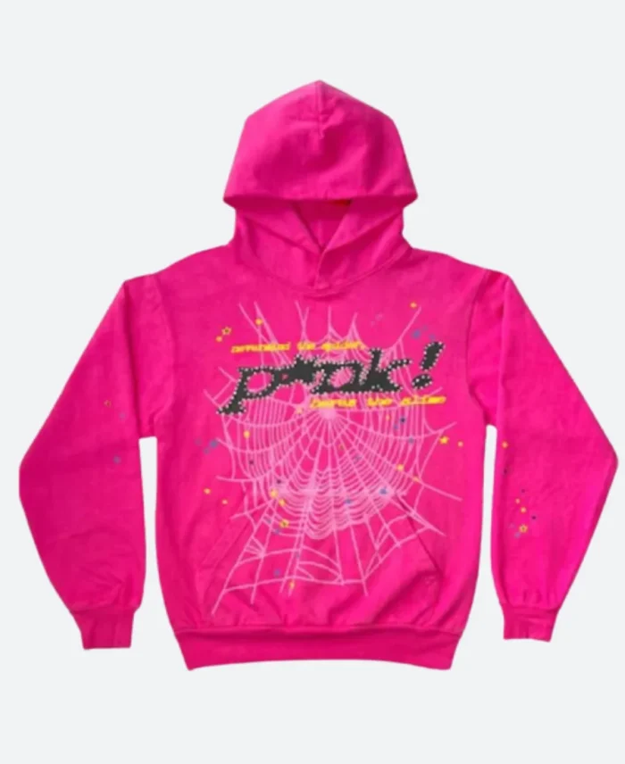 Pink Spider Hoodie Front Image