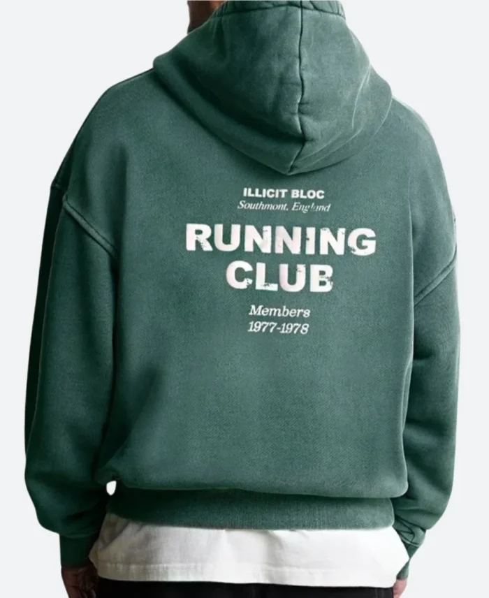 Playa Society Collegiate Hoodie Green Back Image
