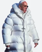Pope Francis Puffer Hooded Coat Actor Image