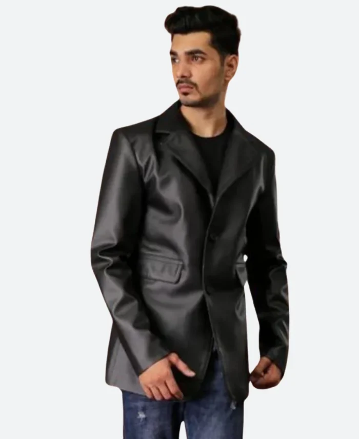 Reptile Tom Nichols Leather Blazer Front Image