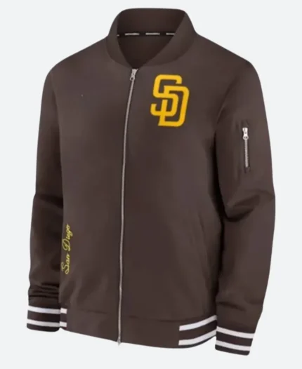 San Diego Padres Bomber Jacket Front Image