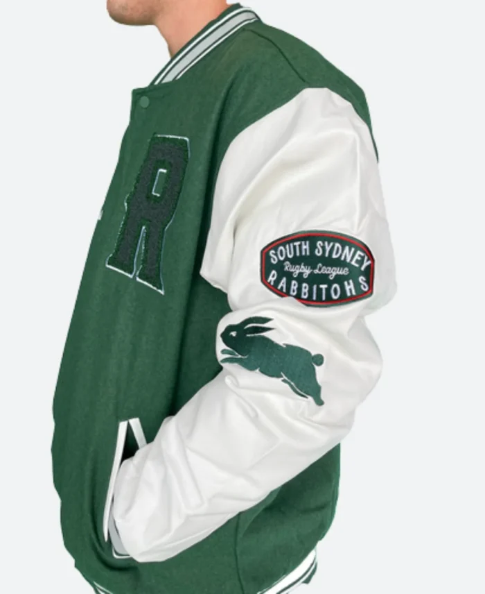South Sydney Rabbitohs 2023 Varsity Jacket Left Arm Image