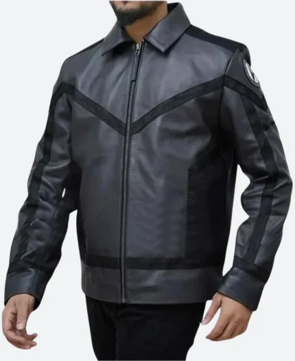 Star Trek Strange New Worlds Captain Christopher Leather Jacket Front Image