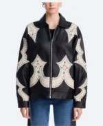 The Equalizer S05 Delilah Studded Leather Jacket Front Image