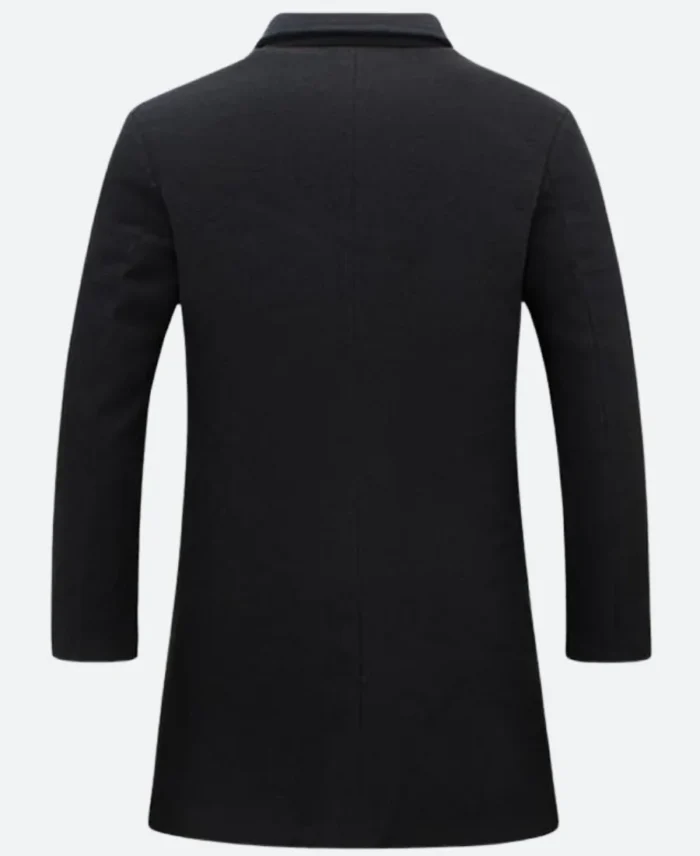 The Irrational Alec Mercer Black Trench Coat Back IMage