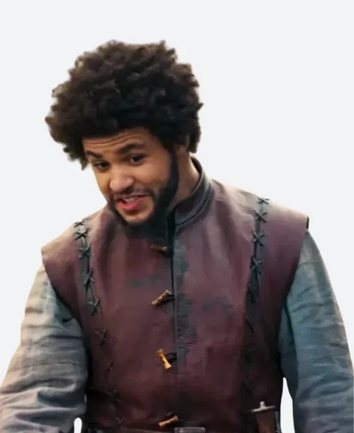 The Wheel of Time S02 Perrin Aybara Leather Vest Actor Image