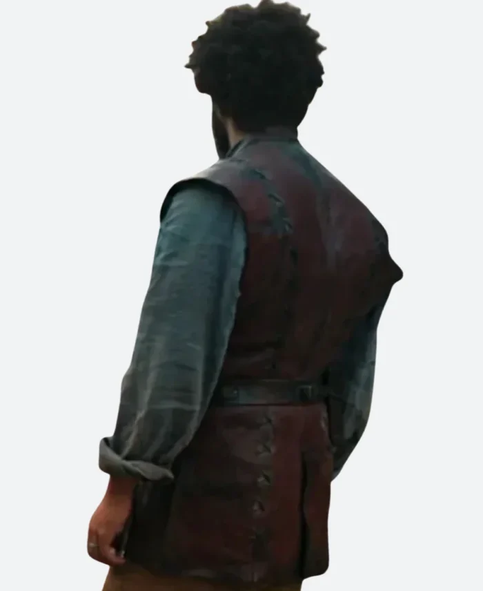 The Wheel of Time S02 Perrin Aybara Leather Vest Back Image