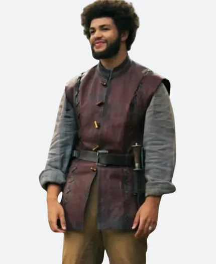 The Wheel of Time S02 Perrin Aybara Leather Vest Back Image
