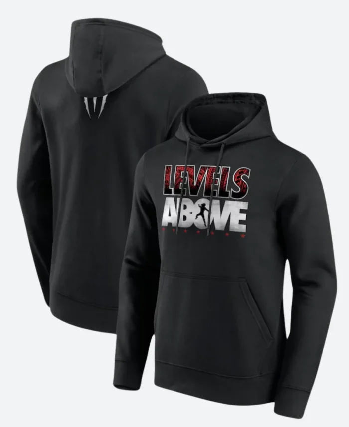 WWE Roman Reigns Levels Above Hoodie Front Image