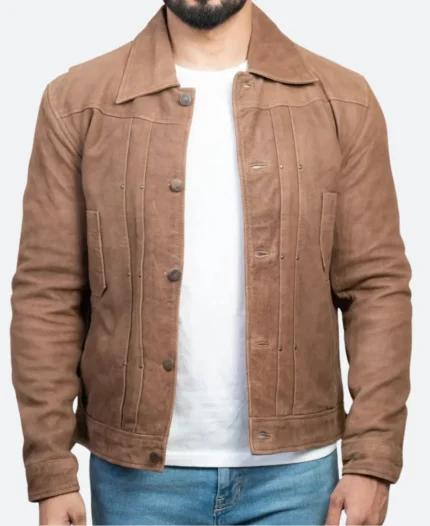 Yellowstone The Epic Return S05 Part 02 Kayce Dutton Leather Jacket Front Image