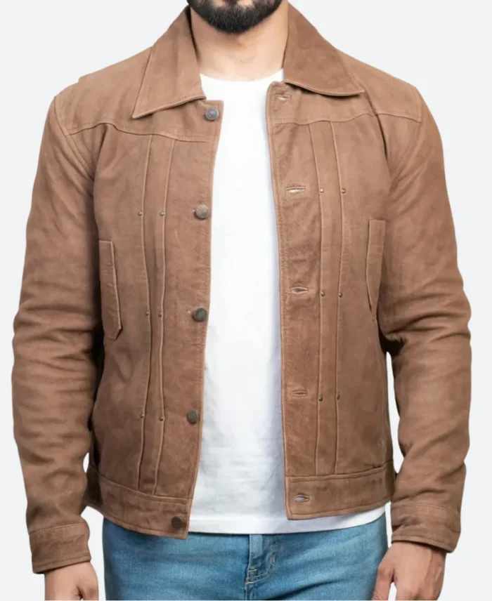 Yellowstone The Epic Return S05 Part 02 Kayce Dutton Leather Jacket Front Image