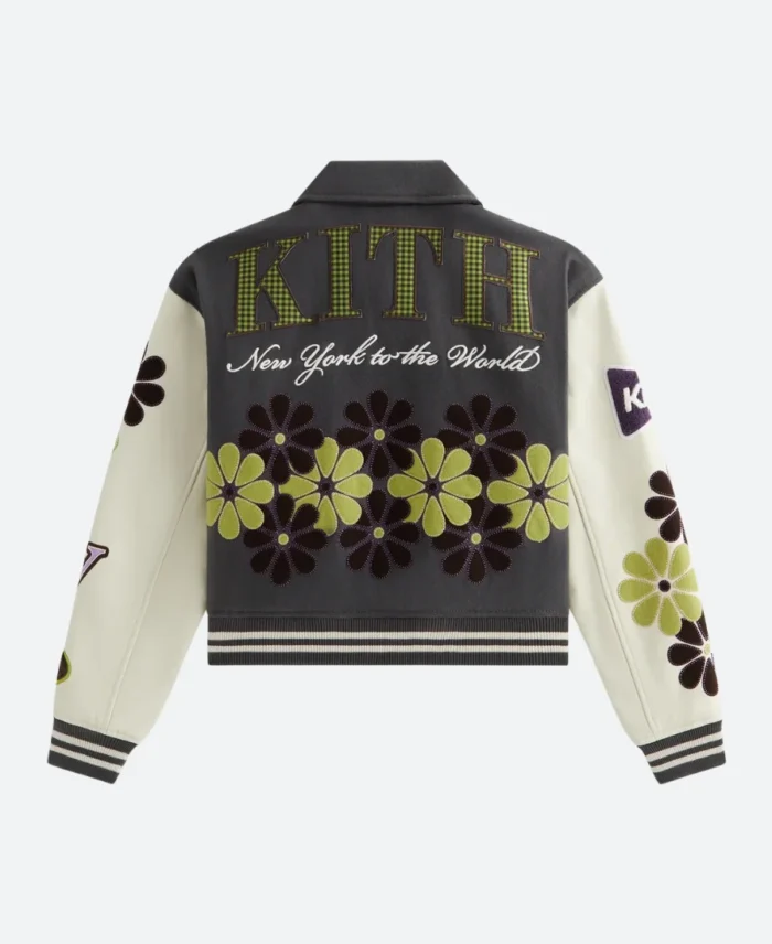 keith Campbell Floral Varsity Jacket Back Image