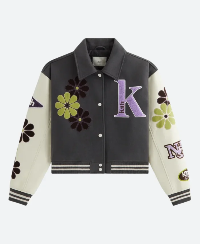keith Campbell Floral Varsity Jacket Back Image